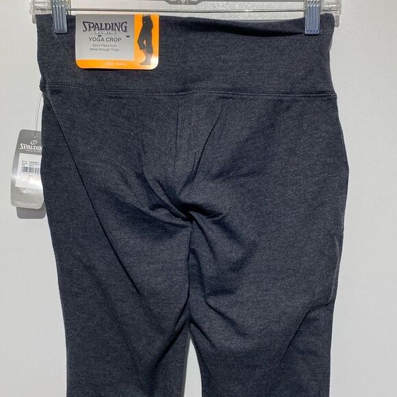 Spalding Women's Charcoal Heather True To The Game Yoga Crop Leggings Small NWT - Picture 5 of 7
